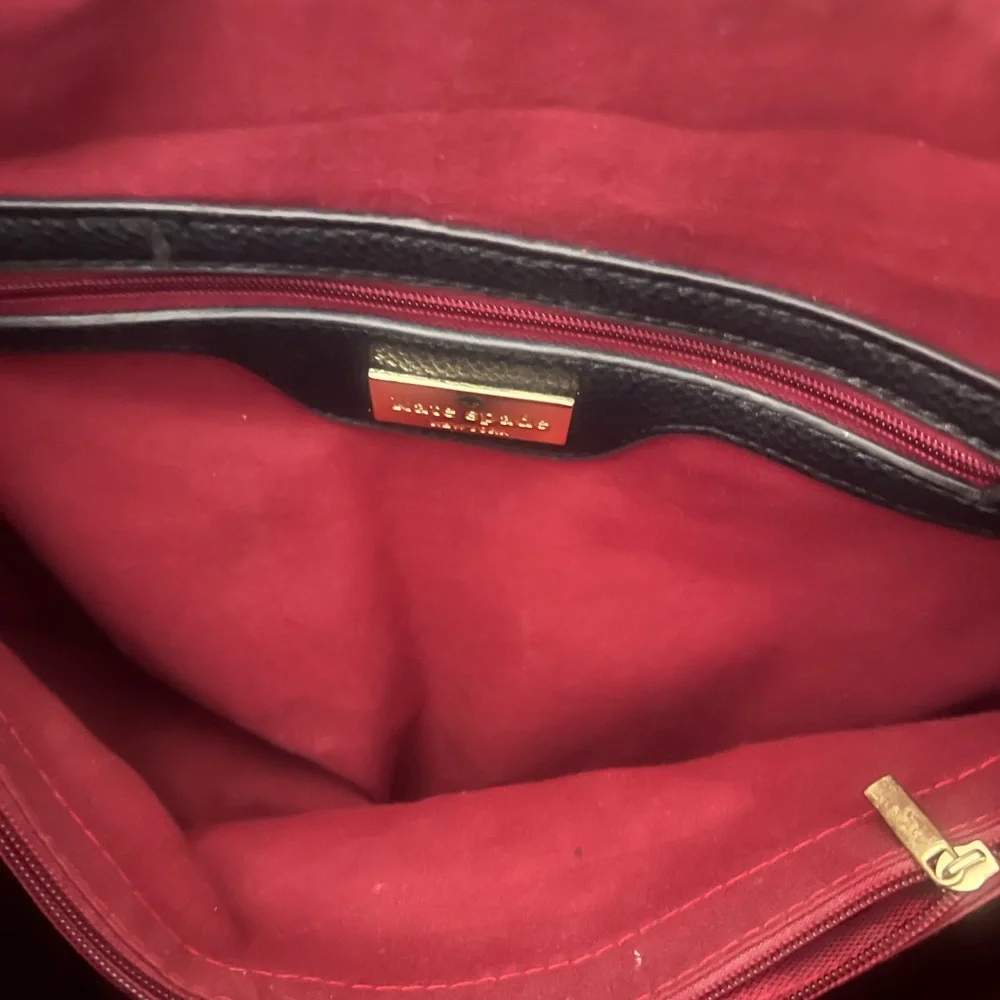 Kate Spade Black Tote with Gold Logo